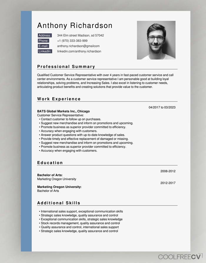 Free Online CV Generator - Resume Builder