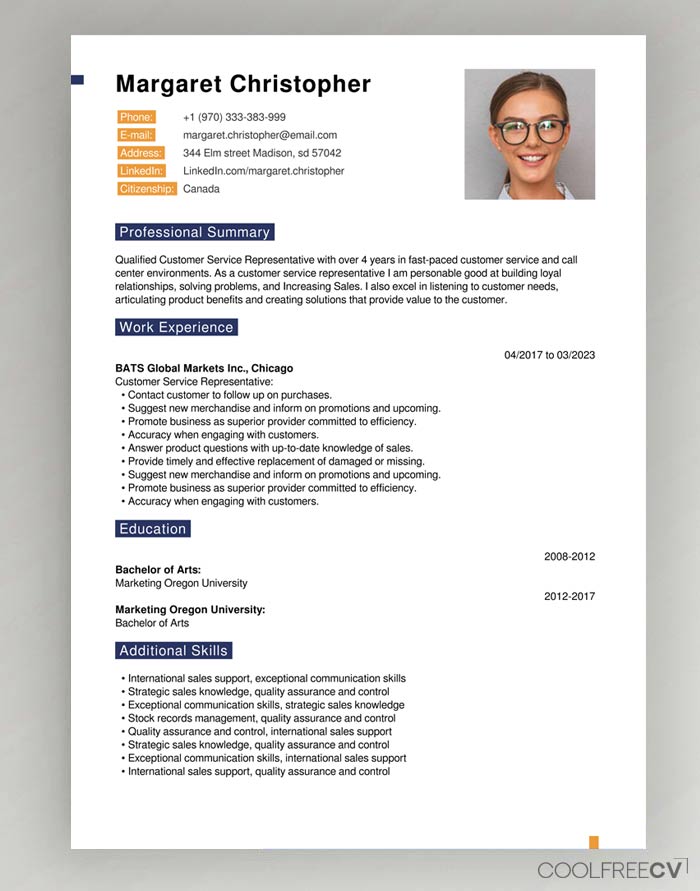 Free CV Creator Maker Resume Line Builder PDF